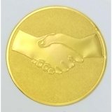 Emblem D=50mm Hnde goldfarben