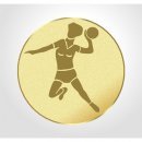 Emblem D=25mm Handball Damen goldfarbig