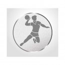 Emblem D=25mm Handball (H), silberfarbig