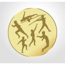 Emblem D=50mm Leichtathletik, goldfarbig