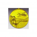 Emblem D=50mm Modellflug, goldfarben in Kunststoff f�r Pokale und Medaillen