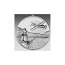 Emblem D=50mm Modellflug, silberfarben in Kunststoff f�r Pokale und Medaillen