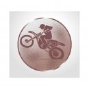 Emblem D=25mm Moto-Cross, bronzefarbig