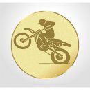 Emblem D=25mm Moto-Cross, goldfarbig