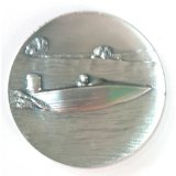 Emblem D=50mm Motorboot, silberfarben schwere...