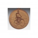 Emblem D=50mm Radfahrer,   bronzefarben, siber- oder...