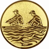 Emblem D=50mm Rudern,zweier goldfarbig