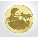 Emblem D=50mm Schieen (H), goldfarbig