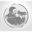 Emblem D=50mm Schieen (H), silberfarbig