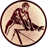 Emblem D=50mm Turnen ReckHerren bronzefarben