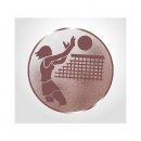 Emblem D=25mm Volleyball Damen bronzefarbig