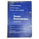 Ersatzteile-Katalog Simson-Kleinkraftrder S50 Ausgabe 1974 original, Einzelbltter