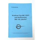 Ersatzteilkatalog MZ 125/3 und RM 150 berlin