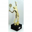 Resinfigur Tennis Herren Goldfarben H.26 cm inkl. Gravur