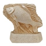 Figur Angeln Sandsteinlook 180mm