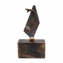 Figur Angelsport - Fischen Metall H=150mm auf schwarzen Marmorsockel inkl. Gravur