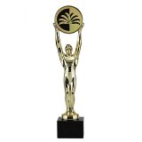 Figur Award-Stern 220mm Gold farbig auf Mamor Sockel