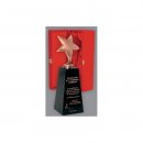 Figur Award Stern 270 mm bronzefarben auf Holzsockel...