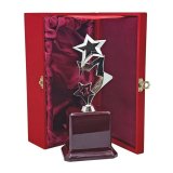 Figur Award Sternenkonstellation Metall mit Holzsockel 250mm