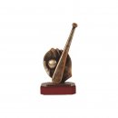Figur Pokal Trophäe Baseball auf Mahagoni Lok Holzsockel,...