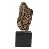 Figur Basketball H=220mm auf schwarzem Marmorsockel