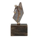 Figur Basketball Metall H=150mm auf schwarzem Marmorsockel
