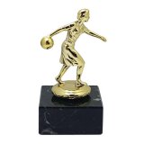 Figur Bowling Frau - Bowlerin Glanz-Gold 12,5cm