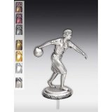 Figur Bowling Frau - Bowlerin Bronze