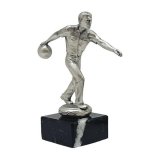 Figur Bowling Herren Versilbert-geschwärzt 155mm