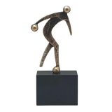 Figur Bowling auf Marmorsockel 20cm