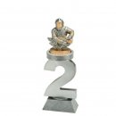 Figur Feuerwehr auf Stnder Monaco 2. Platz h=200mm inkl. Wunschgravur
