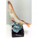 Figur Fisch Forelle Angeln a. Marmorsockel 17cm incl. Gravur
