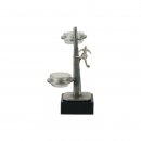 Figur Fussball H=200mm  aus Metall - Marmor - Glas,...