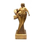 Figur Fuball - Spielerin bronzefarben 170mm