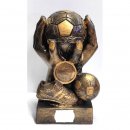 Figur Fussball bronzefarben 145mm inkl. Gravur