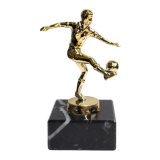 Figur Fu�ball glanz-gold H.14 cm