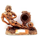 Figur Fussballspieler Bronziert H=22cm