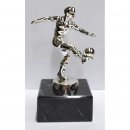Figur Fussballspieler glanz-silber H.14 cm inkl. Gravur