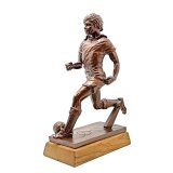 Figur Fu�balltroph�e auf Holzsockel 35cm