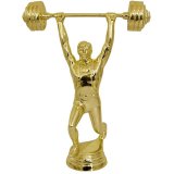Figur Gewichtheben gold 152mm