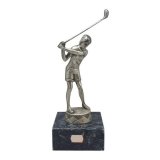 Figur Golfspielerin H.30cm silberfarben