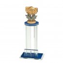 Figur Handschlag auf Glasstnder Lissabon inkl. Wunschgravur