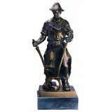 Figur Httenmann m. Zange  bronziert 37cm