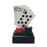 Figur Karten - Pokern H=15,5cm farbig