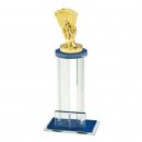 Figur Karten goldfarbig auf Glasständer Lissabon inkl. Wunschgravur