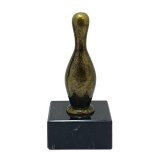 Figur Kegel Bronzefarben Metallfigur 13 cm