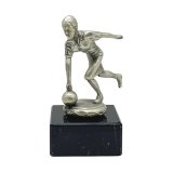 Figur Kegeln Damen Alt-Silber 125mm