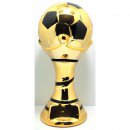 Figur Keramik Fussball H=250mm gold inkl. Gravur