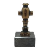 Figur Kicker Bronzefarben Metall 135mm