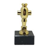 Figur Kicker glanz-gold Metall 135mm